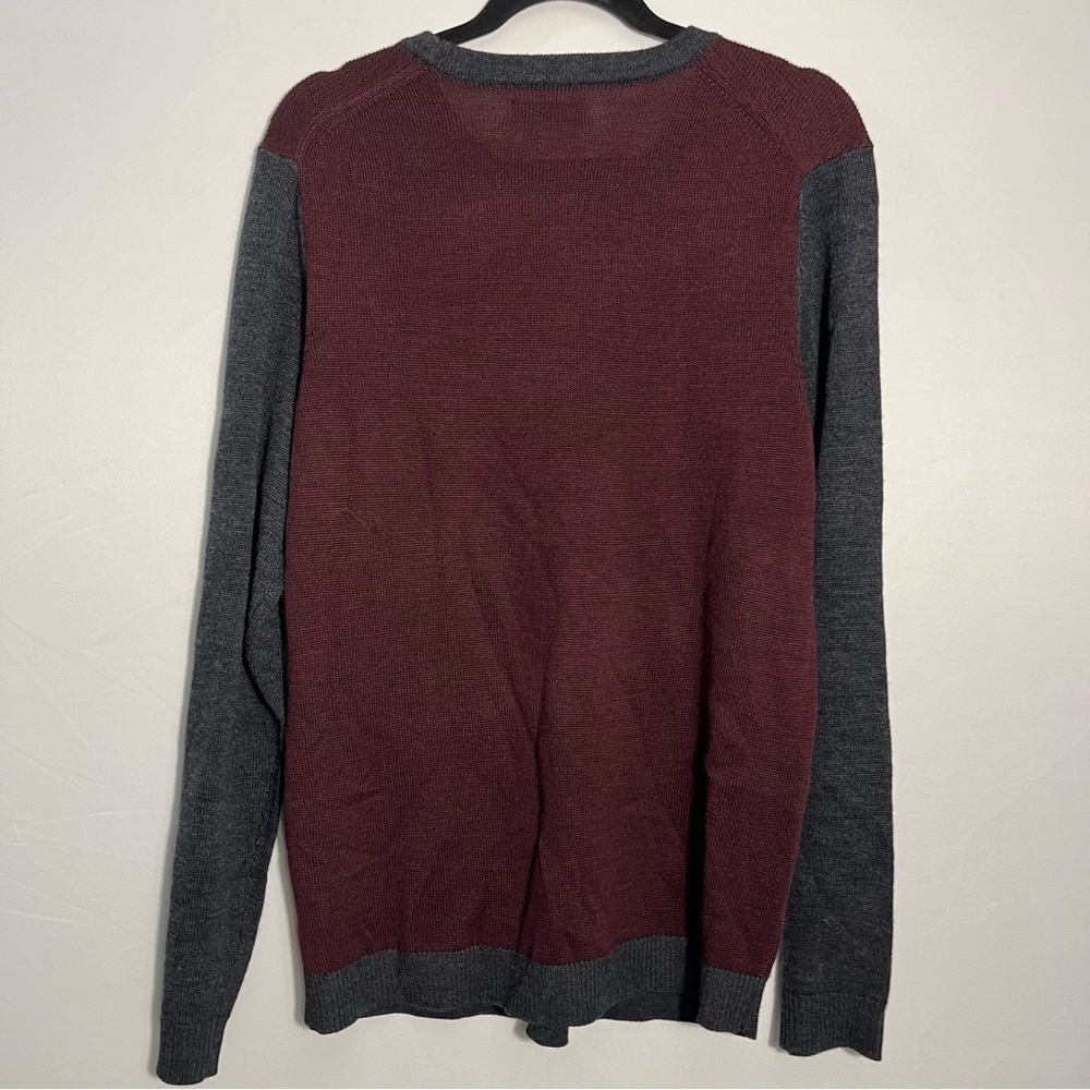 Men's Apt. 9 Merino Wool Textured Colorblock Sweater NWT - Picture 3 of 7